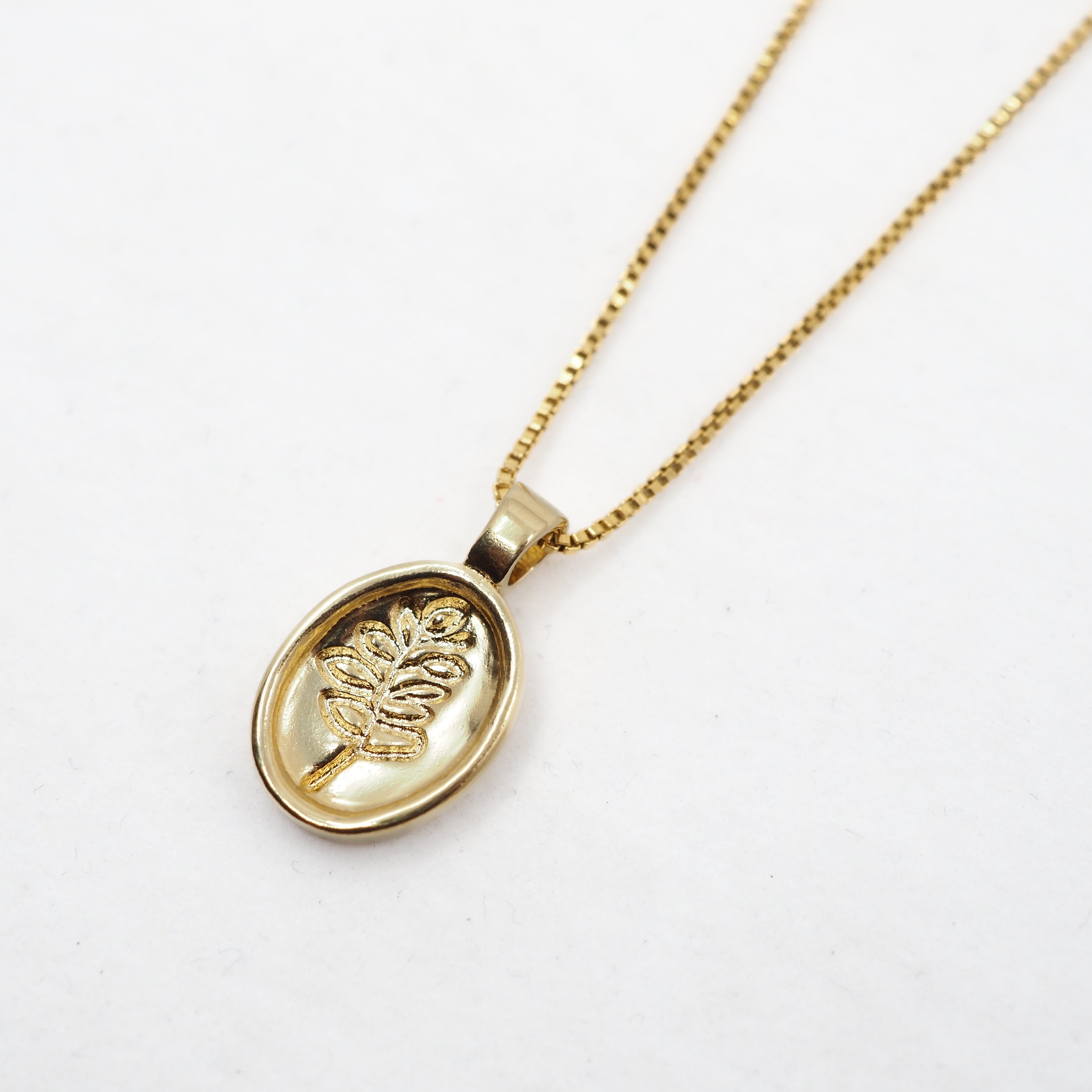 Lupine Charm Pendant - Gold Plated