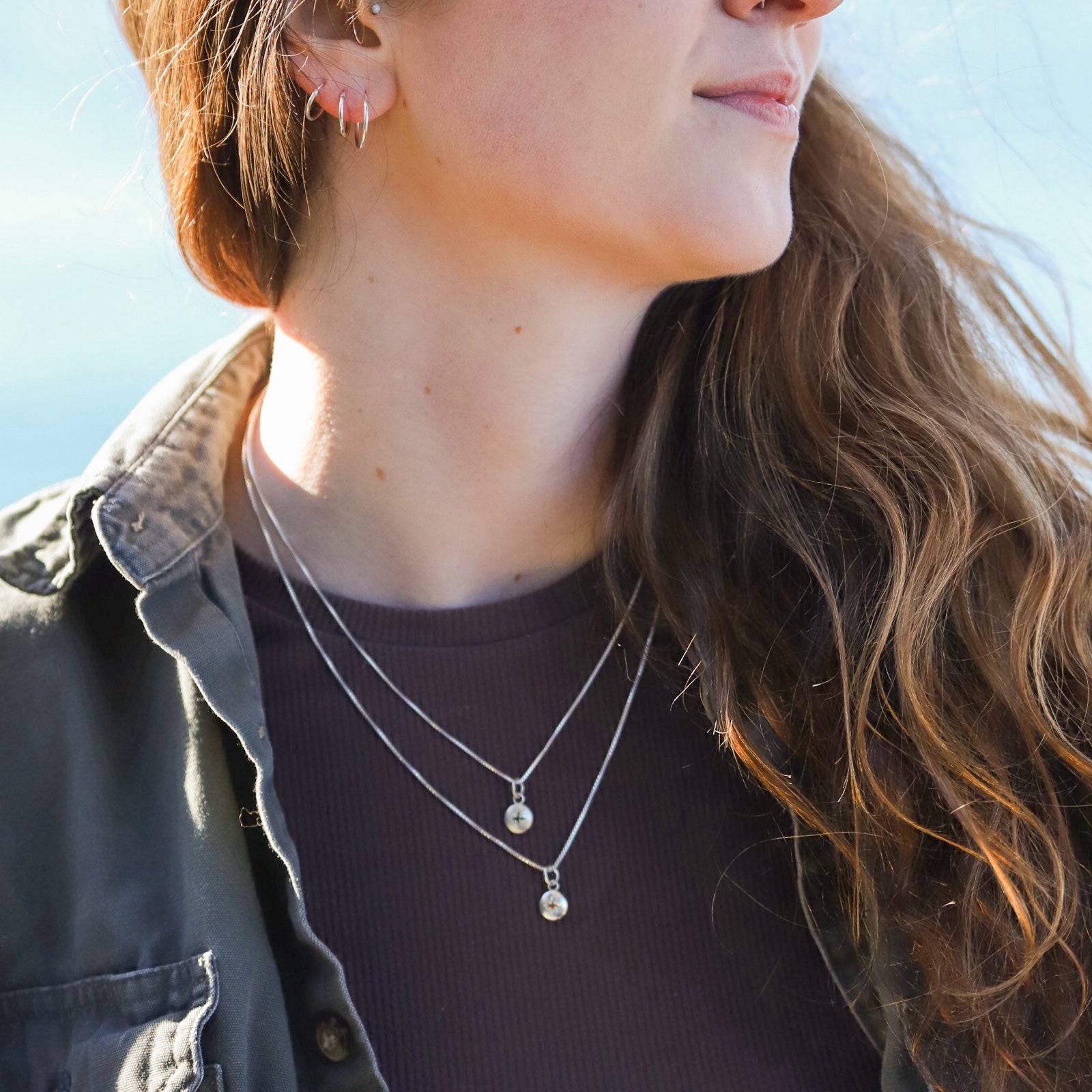 Sterling Silver Solstice Necklace - Green Tourmaline