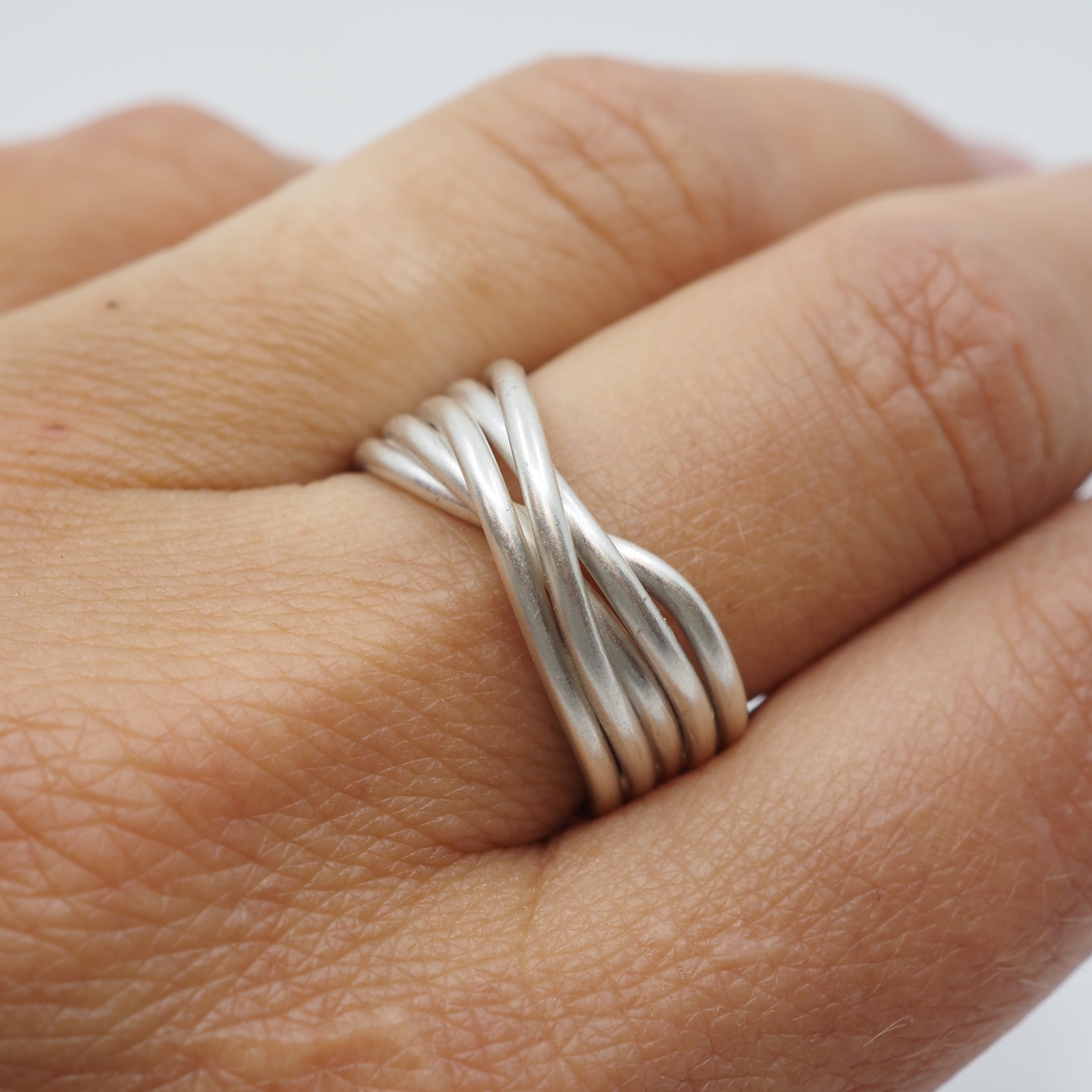 Sterling Silver Willow Ring - 5 Strand