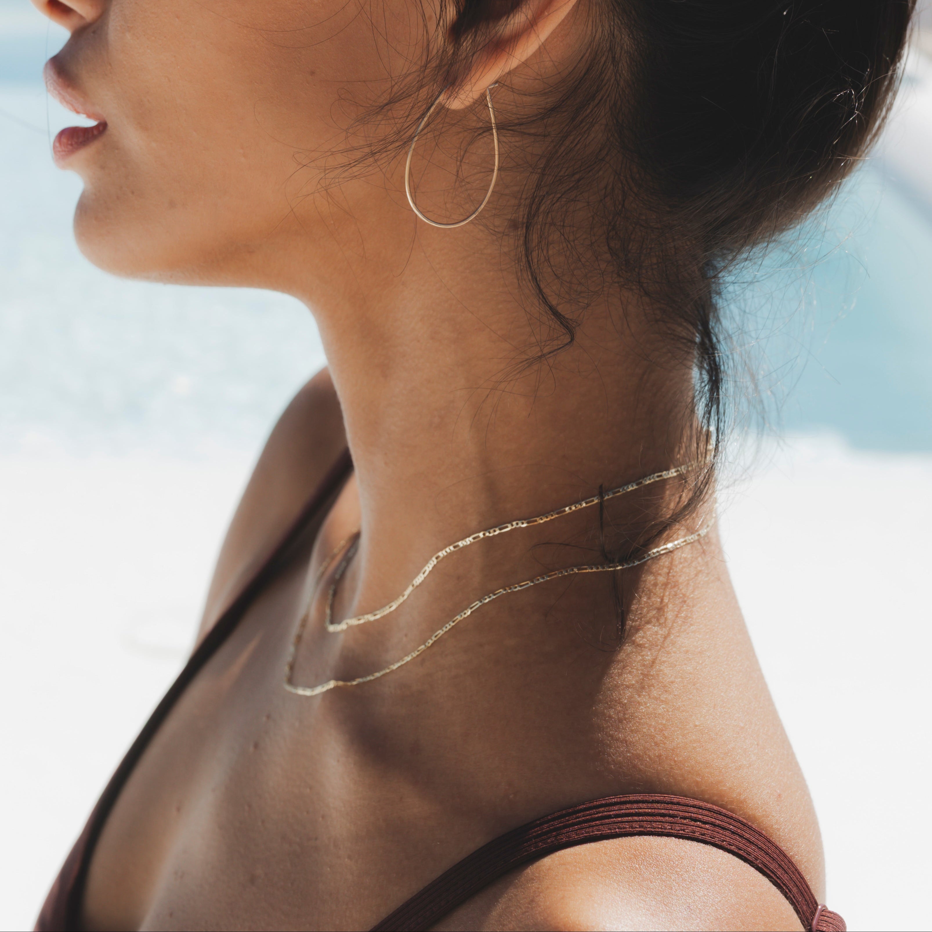 10k Gold Figaro Chain Necklace