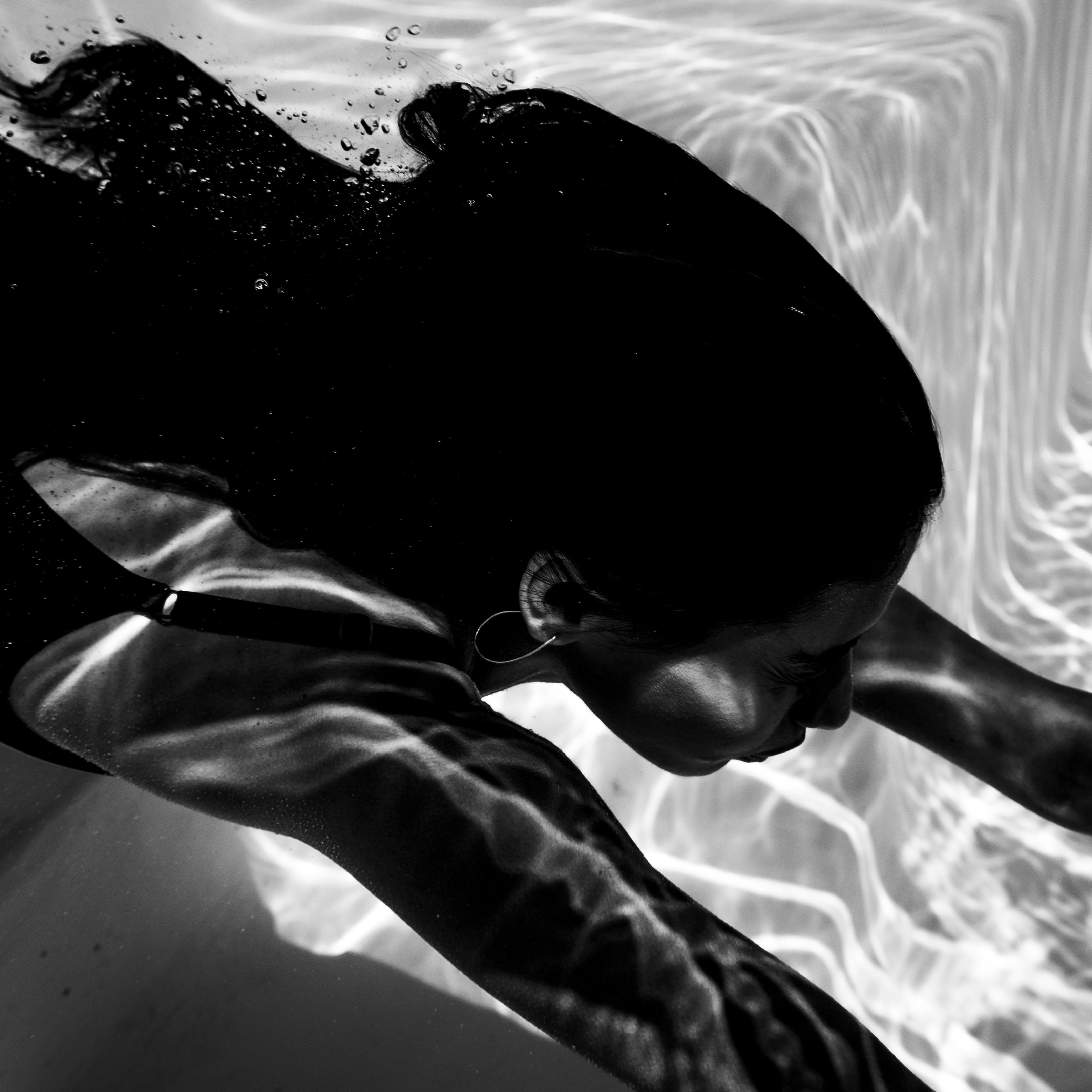 10k Gold Teardrop Half-Hammered Hoops