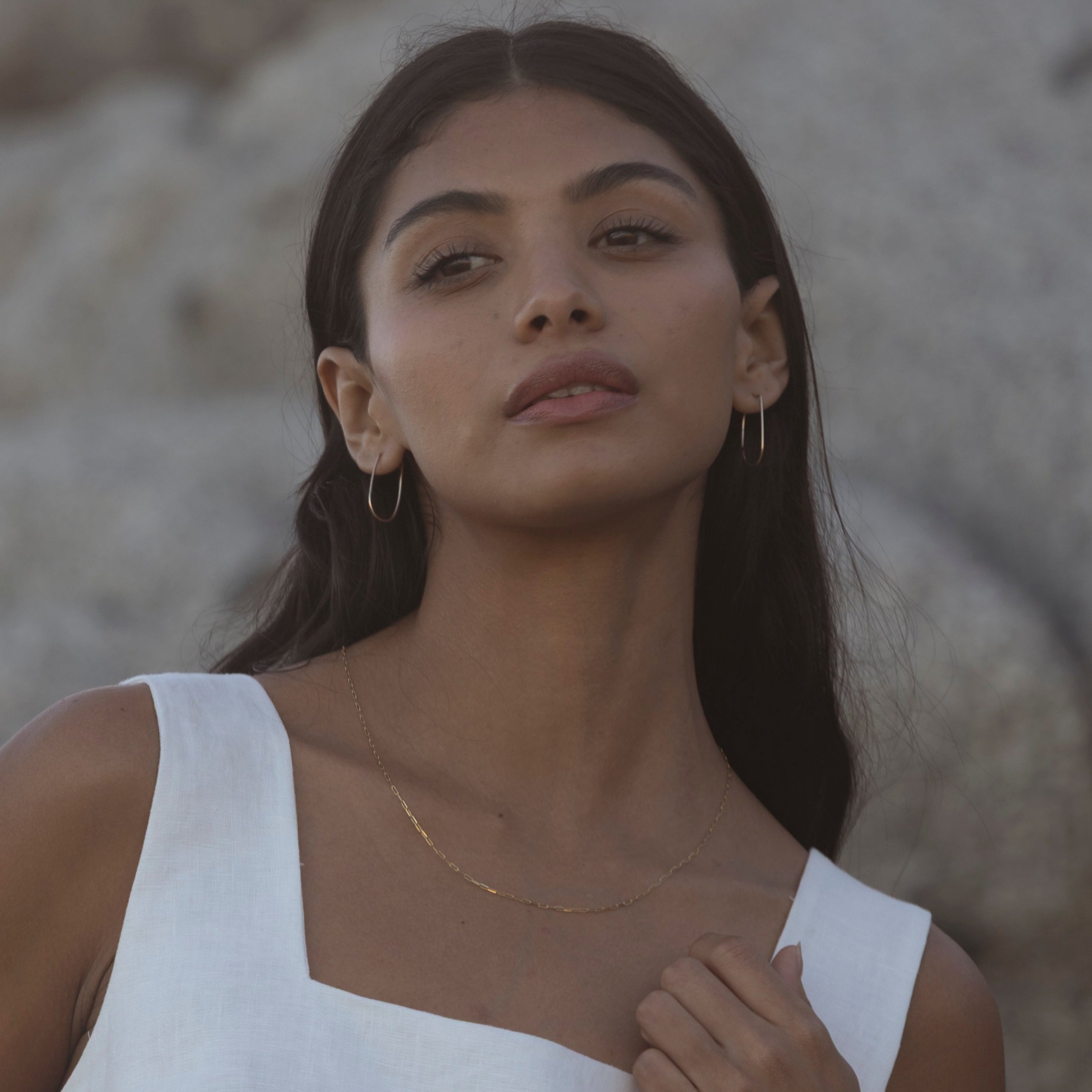 10K Solid Gold Eclipse Necklace