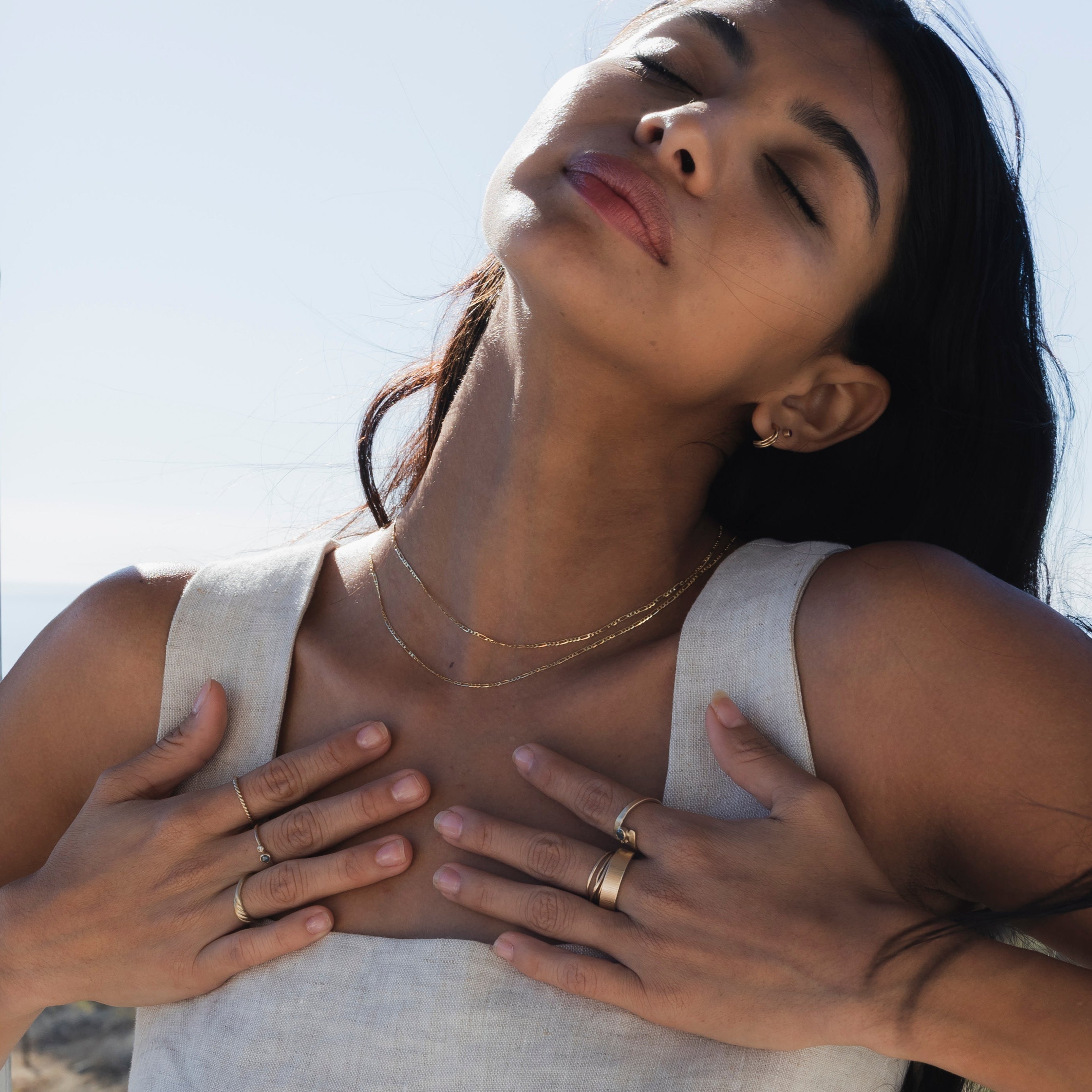 10k Gold Figaro Chain Necklace