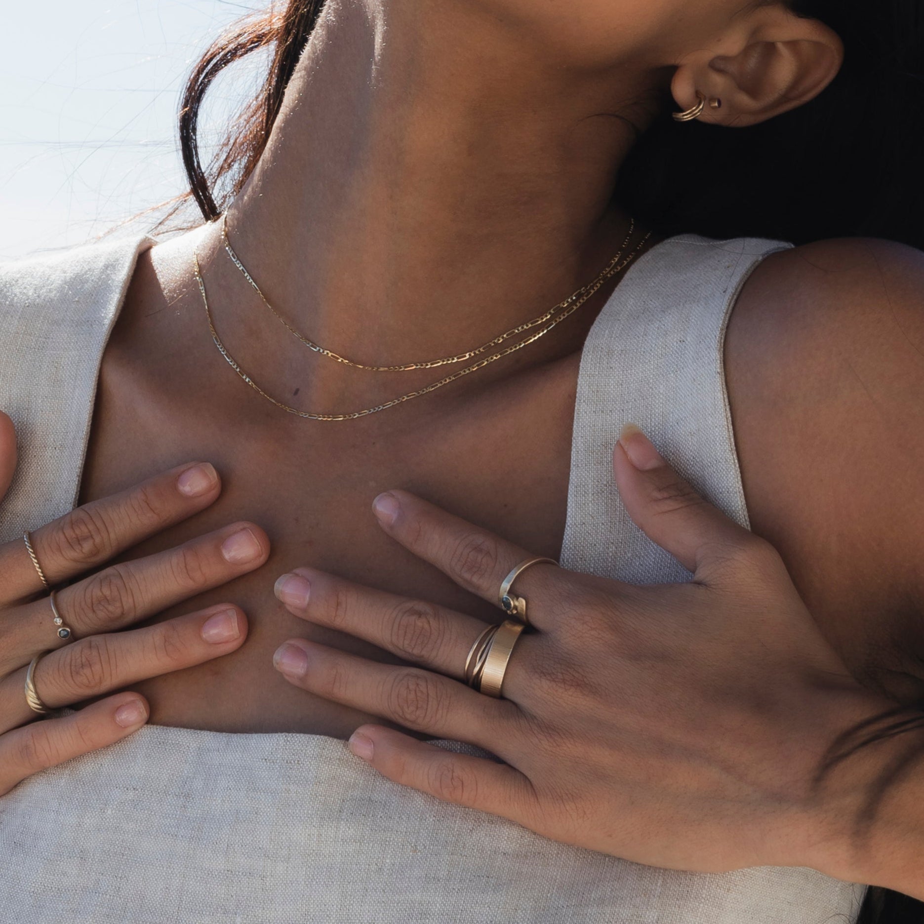 10K Gold Brushed Band Ring