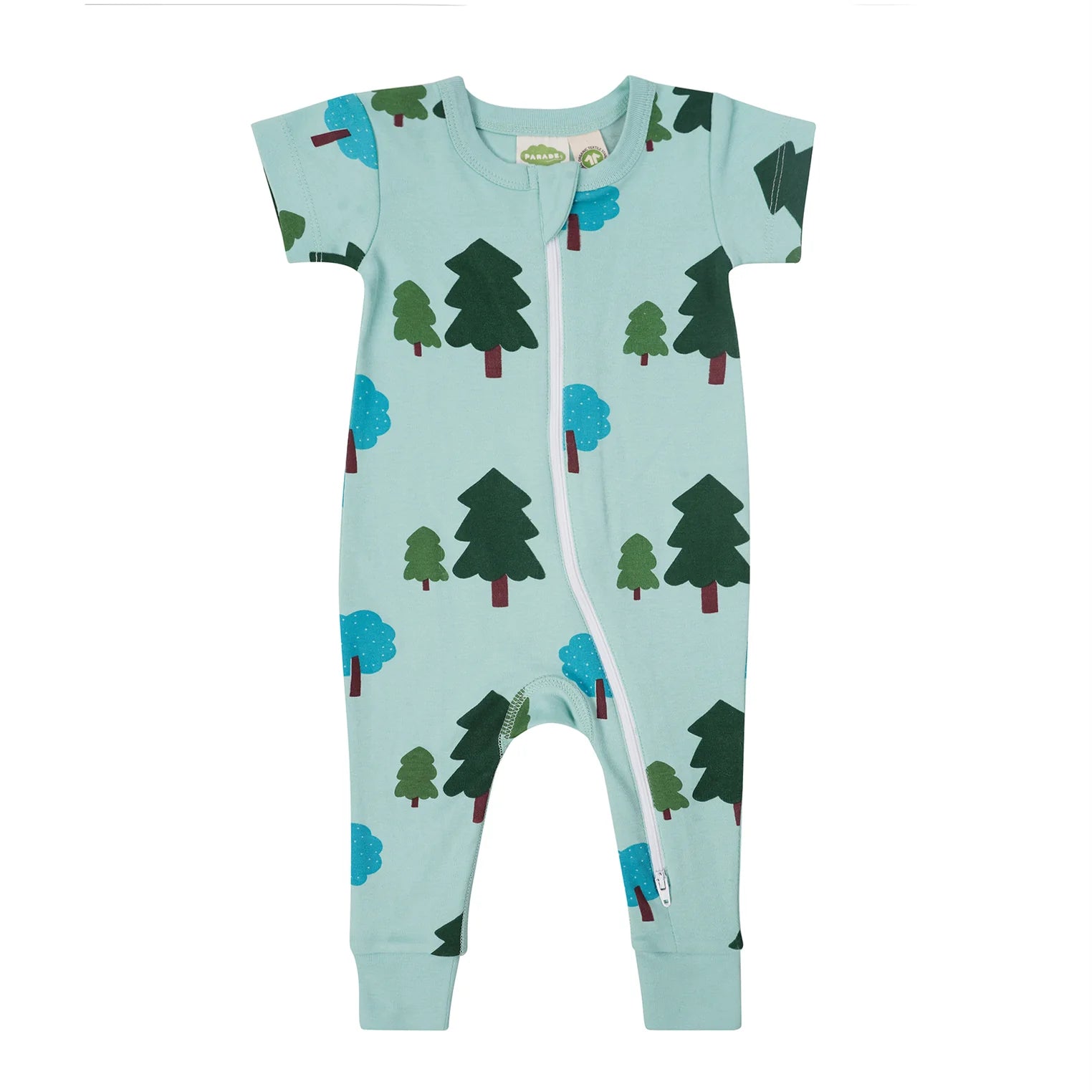 Parade - Short-Sleeve 2-Way Zip Cotton Romper