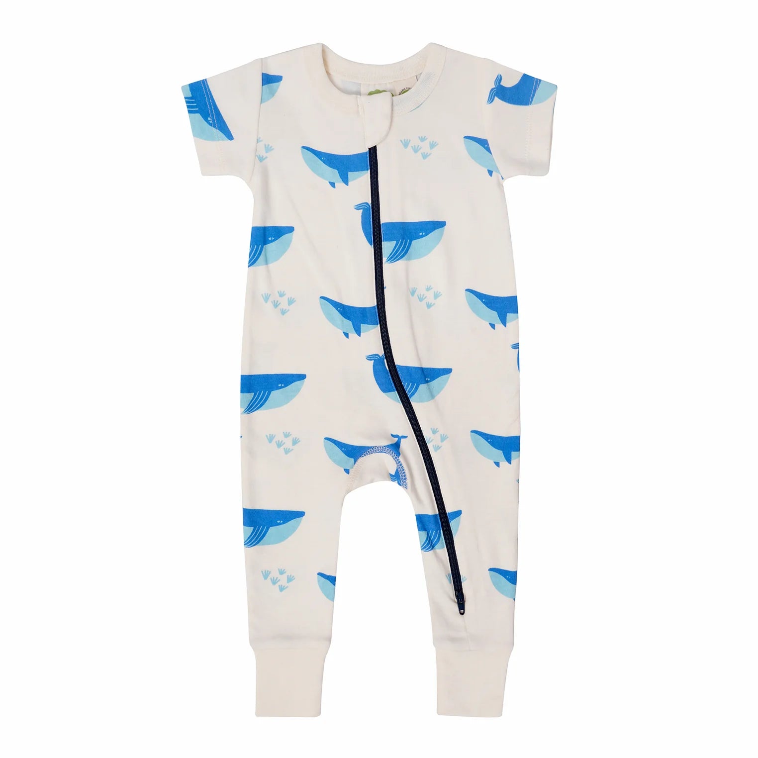 Parade - Short-Sleeve 2-Way Zip Cotton Romper