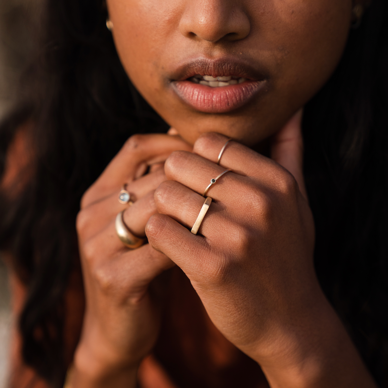 Mini Gemstone Rings - 10k Gold
