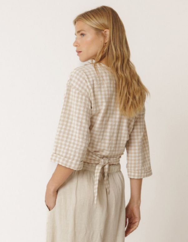 Indi & Cold - Gingham Wrap Camisa