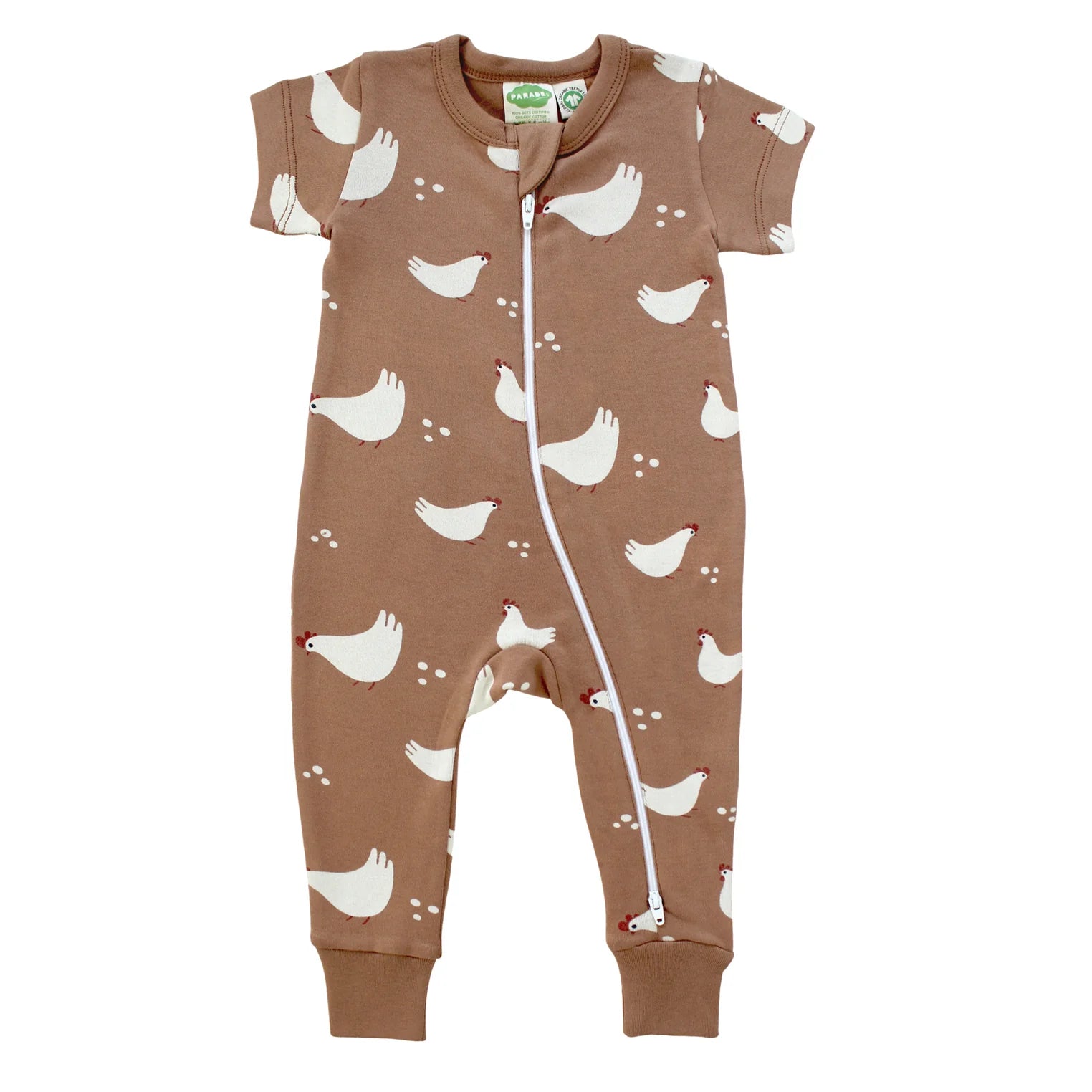 Parade - Short-Sleeve 2-Way Zip Cotton Romper
