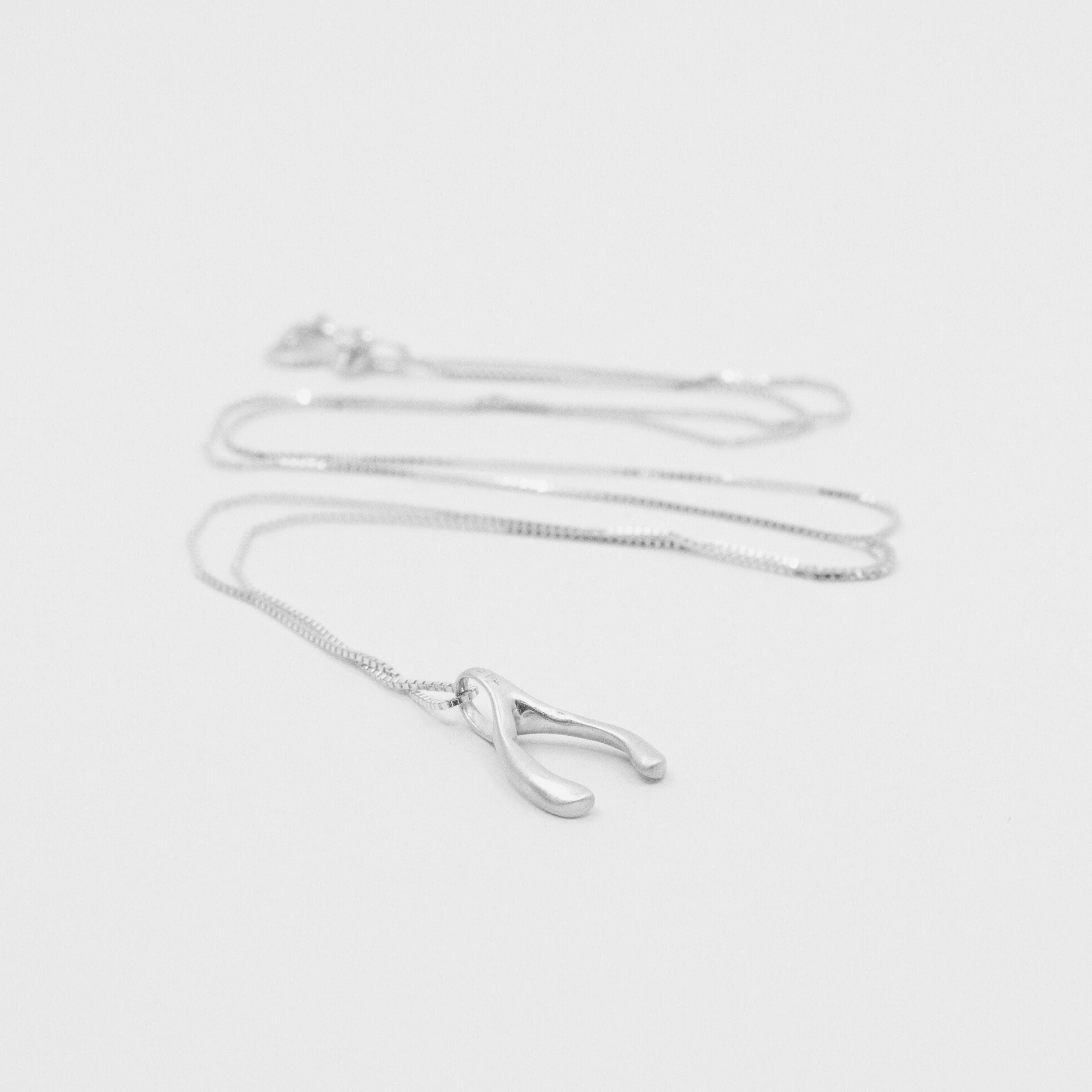 Sterling Silver Wishbone Necklace