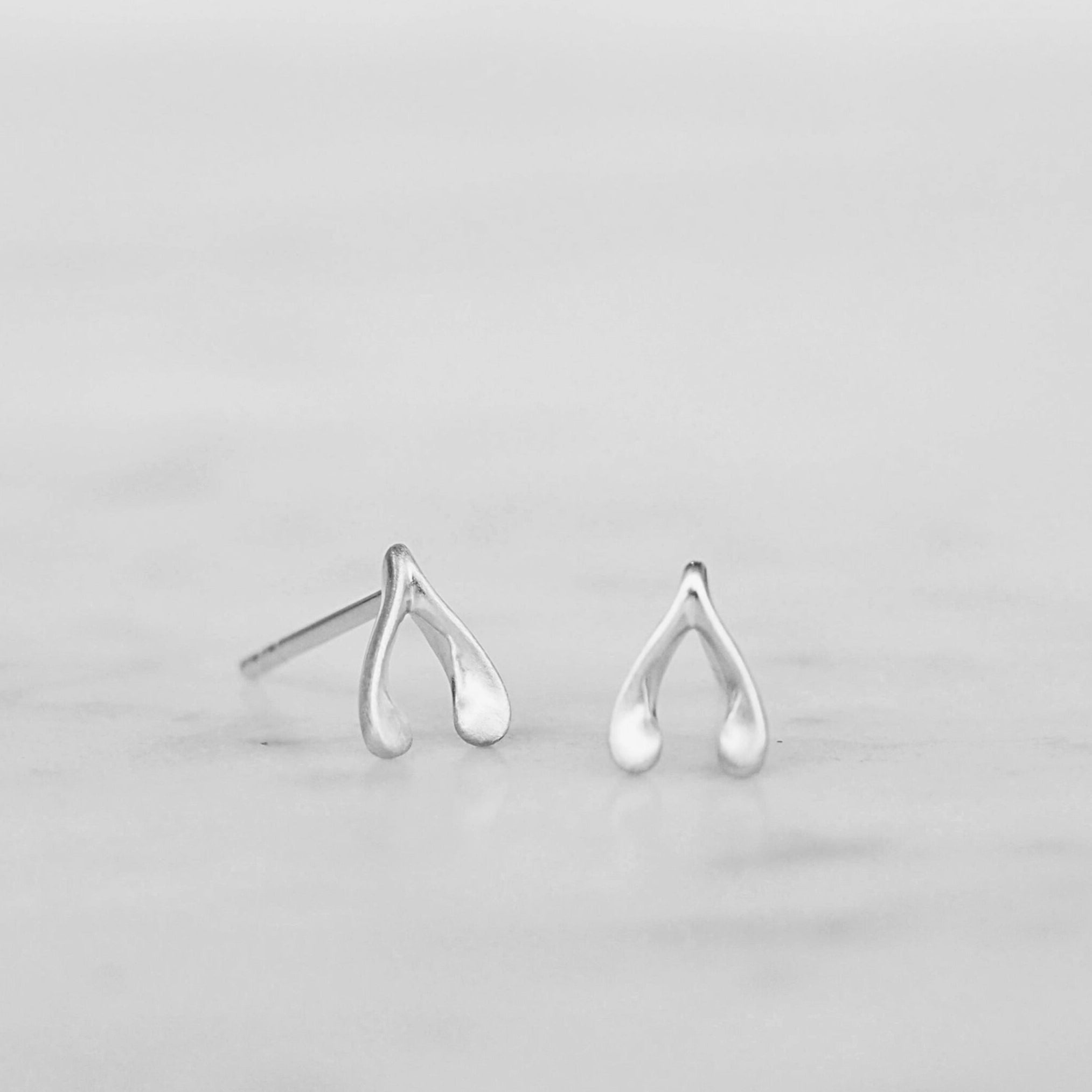 Sterling Silver Wishbone Studs