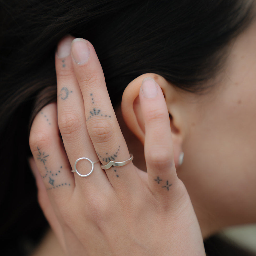 Sterling Silver Halo Ring