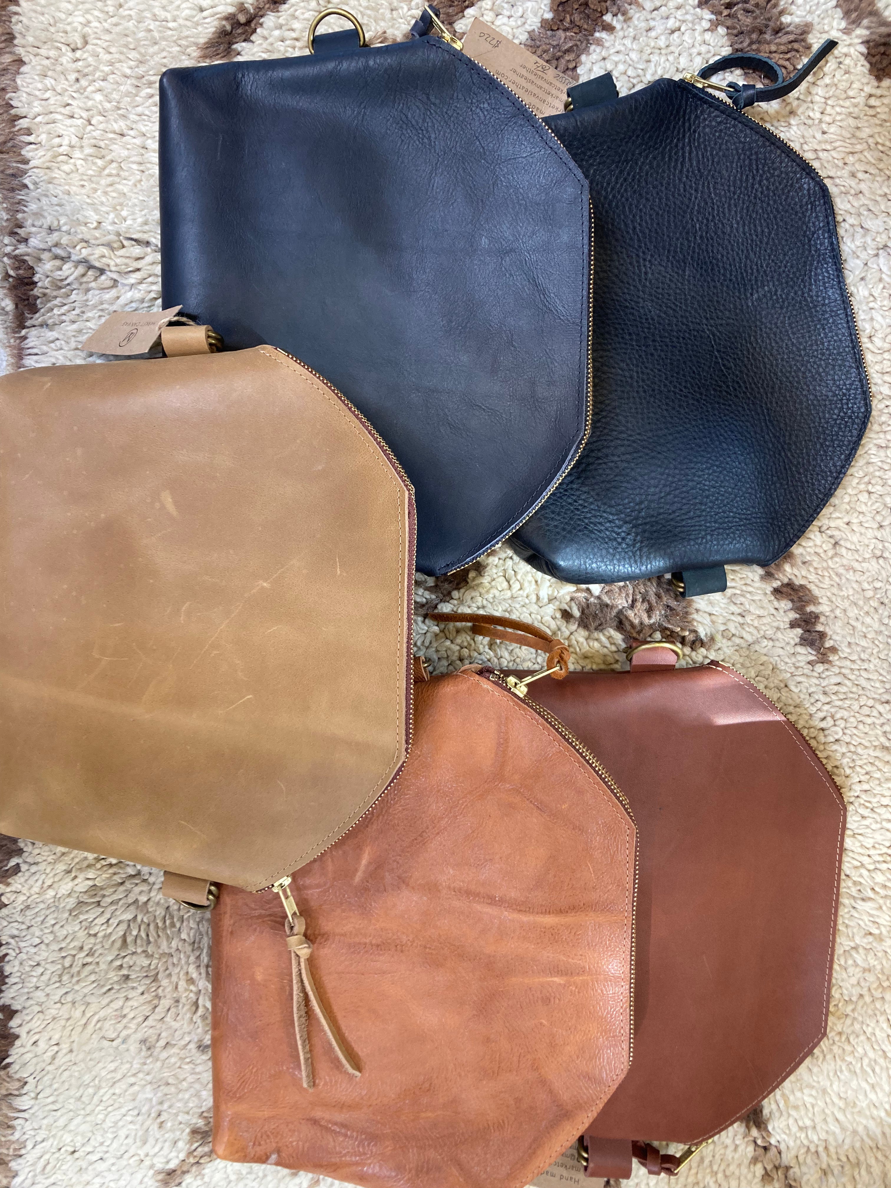 Market Canvas Leather Crossbody Bags