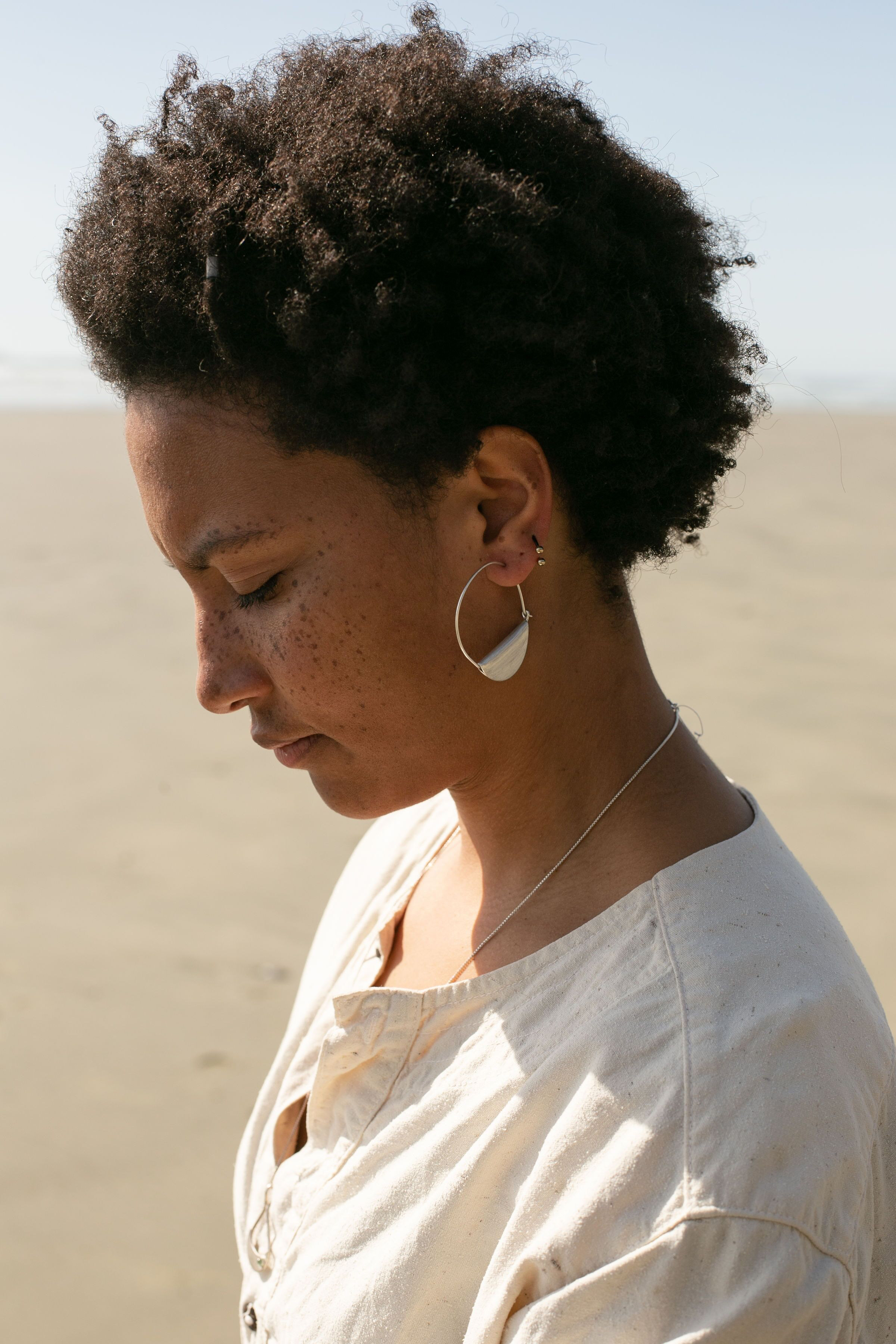 Sterling Silver Mesa Hoops