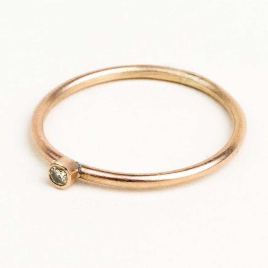 10k Gold Mini Gemstone Ring