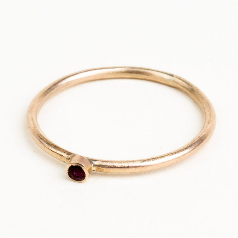 10k Gold Mini Gemstone Ring