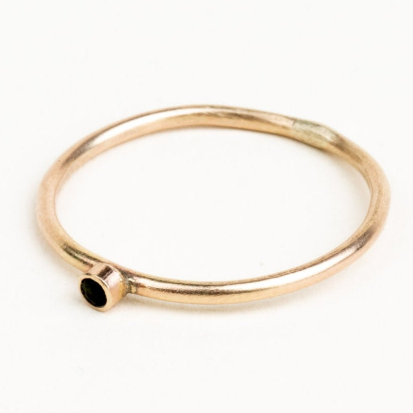 10k Gold Mini Gemstone Ring