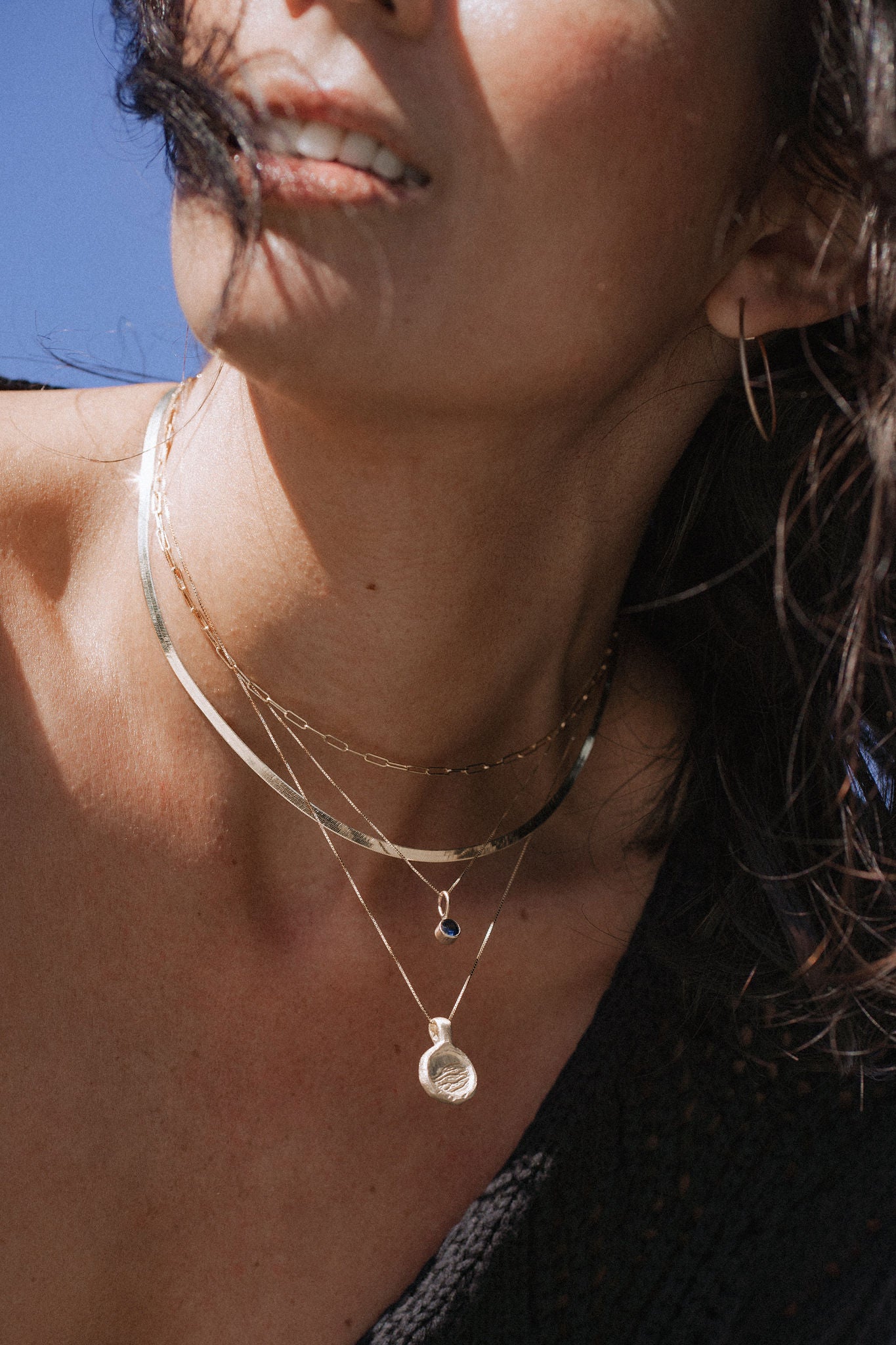Wave Love Talisman Necklace - 10K Gold