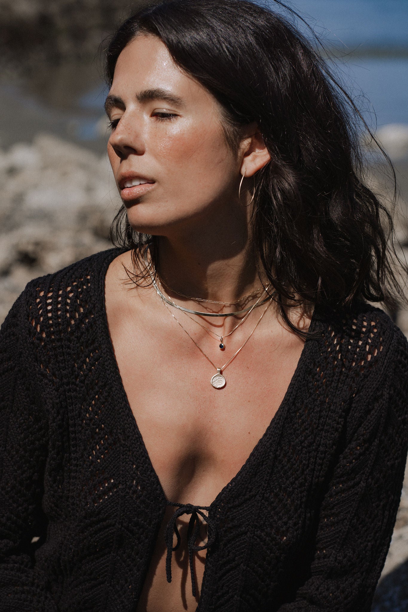Wave Love Talisman Necklace - 10K Gold