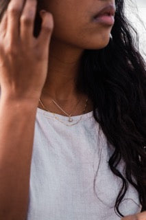 10k Gold White Opal Oval Necklace