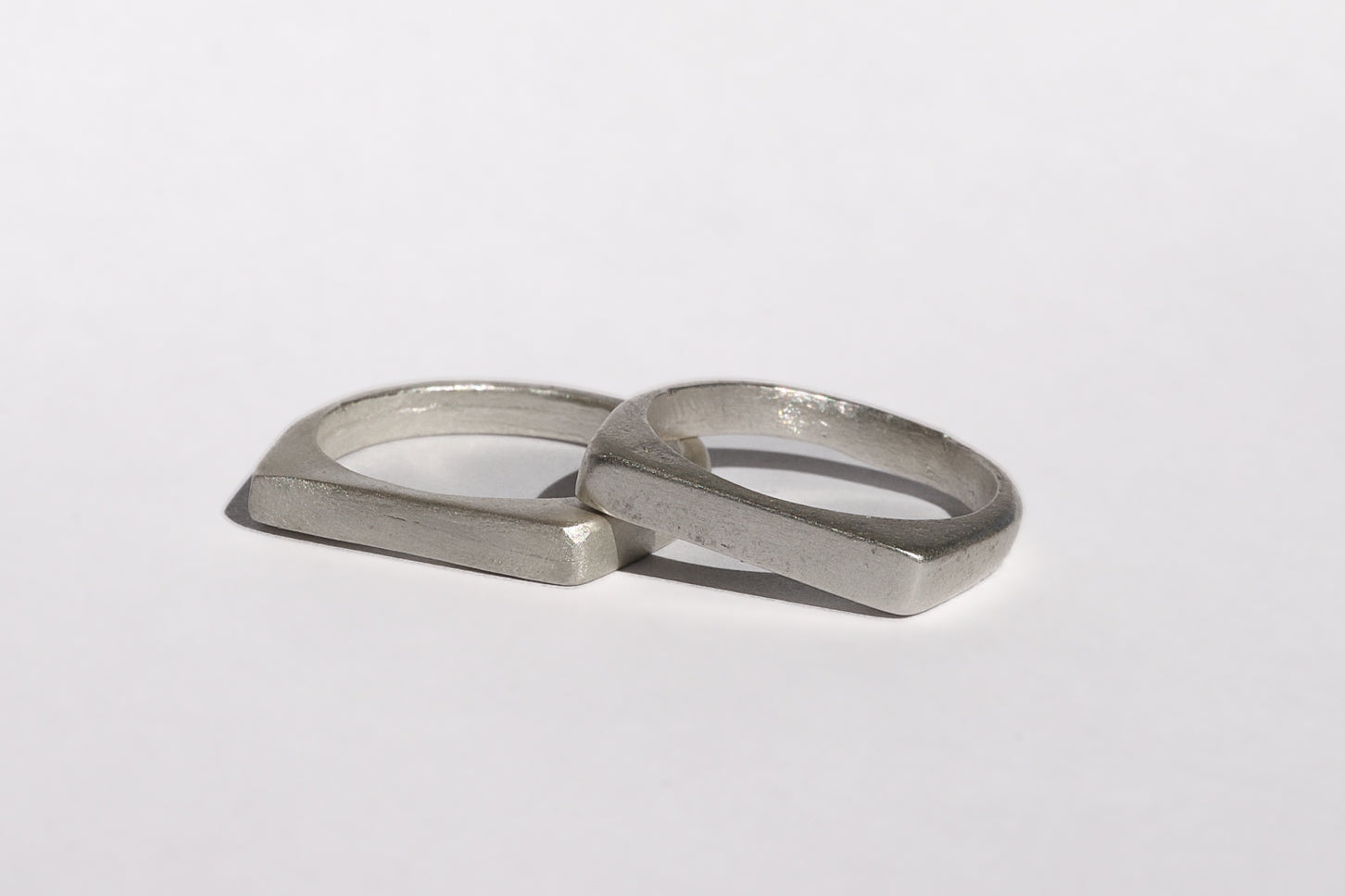 Sterling Silver Square Light Rain Ring