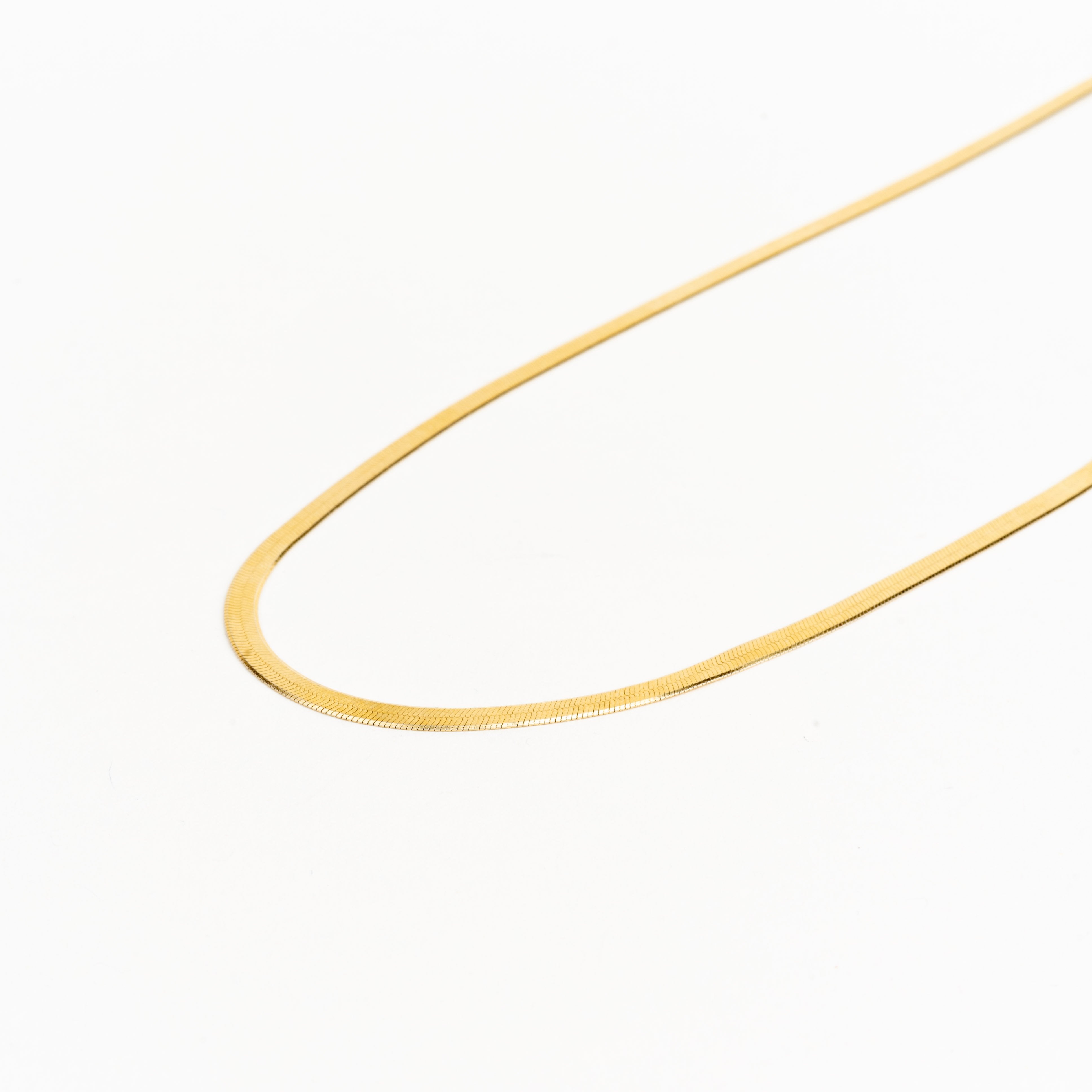 LFJ - Gold Plated Herringbone Necklace
