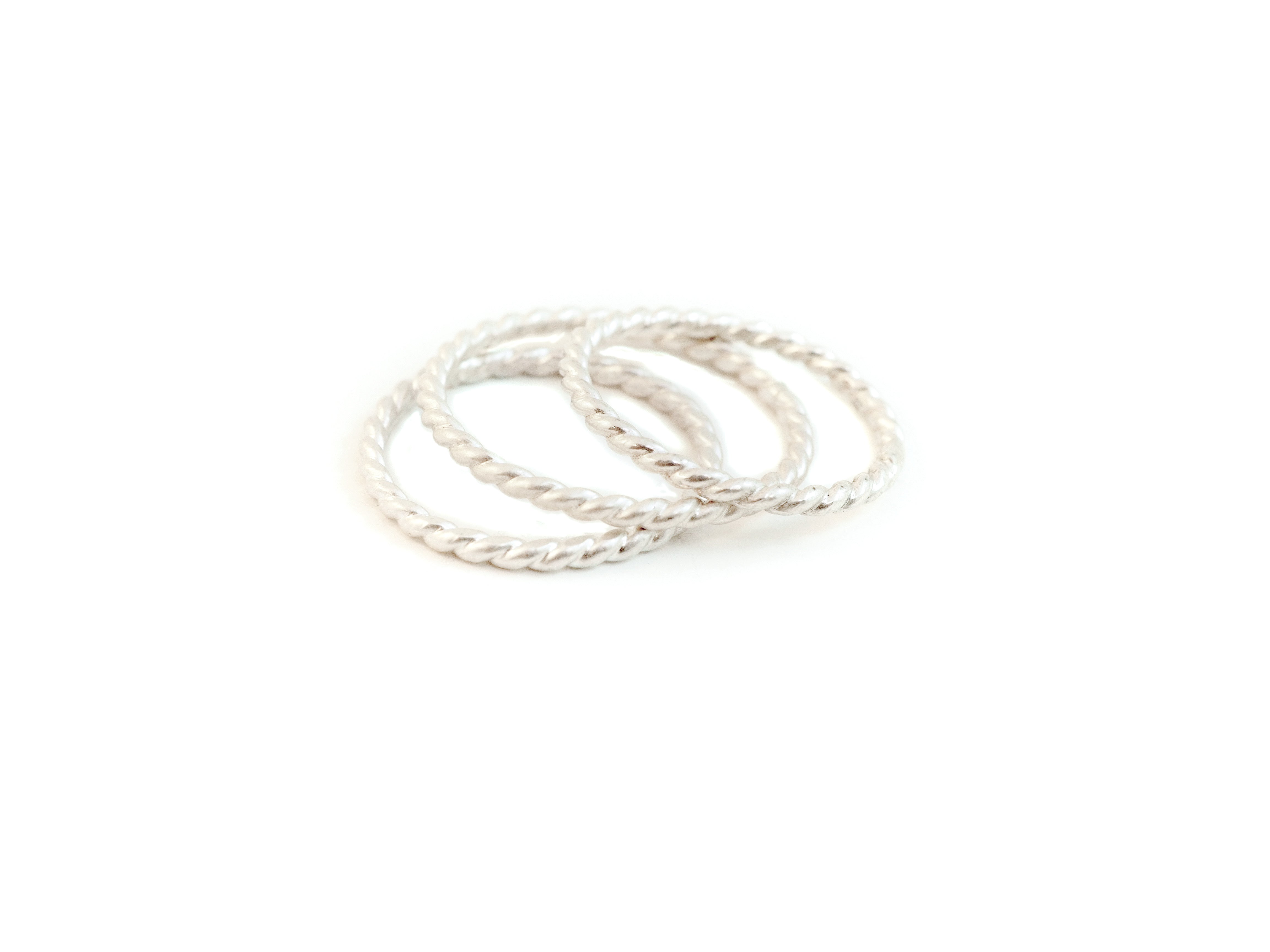 Sterling silver twist ring handmade in Tofino BC. Shop online or in store
